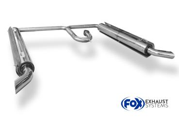 Double Cap Halbanlage Sidepipe, bestehend aus 2 Endschalldämpfern - 1x76 Typ 26 rechts/links passend für: Toyota Hilux
